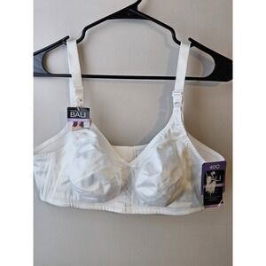 Bali Beauty by Bali Classic Support Wirefree Bra White Size 40C NWT Comfort